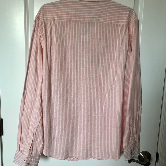 Alan Flusser Linen Cotton Long Sleeve Shirt. - Picture 6 of 11